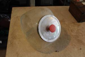 lot 361 image: Vintage GlassMetal Lid Cookie Jar