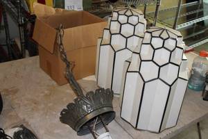 lot 410 image: Lot of (2) Vintage Light Post Covers