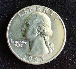 1963-D Washington Silver Quarter