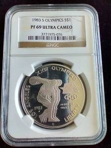 1983-S Olympic Silver Dollar - PF69 Ultra Cameo