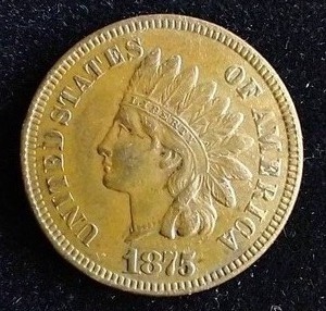 1875 Indian Head Penny - Beautiful Coin