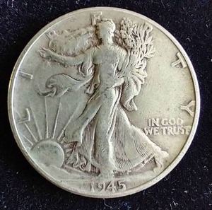 1945 Walking Liberty Half Dollar