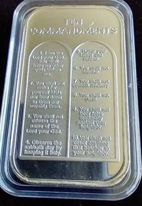 1 Oz Silver Bar - Ten Commandments