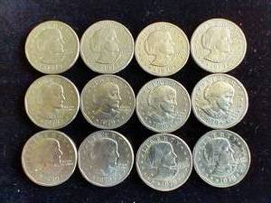12 Susan B. Anthony Dollars