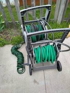 lot 52 image: Garden hoses w Carts