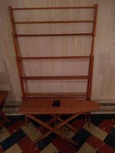 lot 117 image: Rid-Jid Space Saver Drying Rack & Childs Iron wBoard