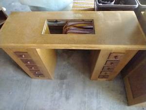 lot 156 image: Sewing Desk w Contents