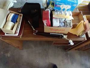 lot 157 image: Heavy Desk wContents