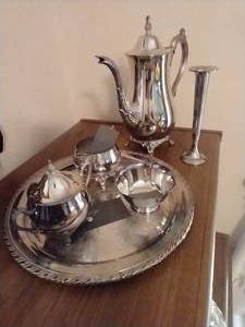 lot 195 image: Silver Plate Tea Set