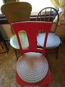 lot 205 image: 3 Wooden Chairs