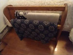 lot 244 image: Blanket Stand & 2 Throws