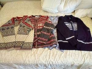 lot 246 image: 4 Norwegian Style Sweaters