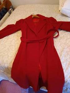 lot 285 image: Red Vintage Wool Stevens Forstmann Coat