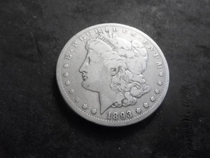 1893 CC Morgan Silver Dollar