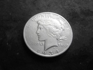 1934 S Peace Silver Dollar