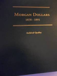 2-Volume Set Of Archive Quality Coin Albums For Complete Morgan Silver Dollar With Protective Sliders
