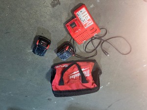 lot 33 image: Milwaukee M18 18-Volt Lithium-Ion XC Extended Capacity 5.0 Ah Battery Pack (2-Pack)