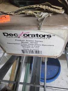 lot 66 image: 5 packages of deckorators glass scenic balusters