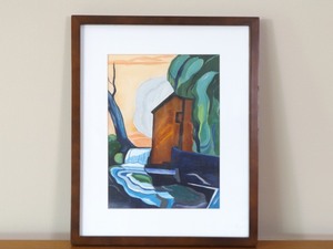 lot 11 image: Framed Bonnie Binkert Along the Acequa