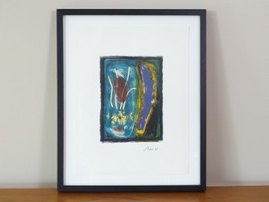 lot 13 image: Framed Signed Jon Neuse Abstract Art