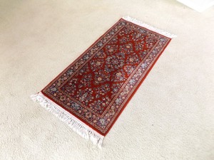 lot 76 image: Hand Knotted 26 x 51 Wool Persian Rug