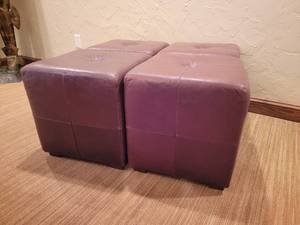 lot 35 image: Contemporary Cube Ottoman by Pottery Barn