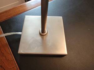 lot 54 image: Slender Brushed Metal Lamp