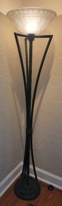 lot 46 image: Contemporary Torchiere Floor Lamp