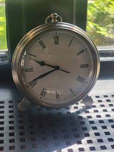 lot 95 image: Lovely Decor Desk Clock by Pottery Barn