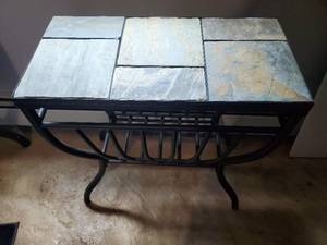 lot 58 image: Stone Top End Table