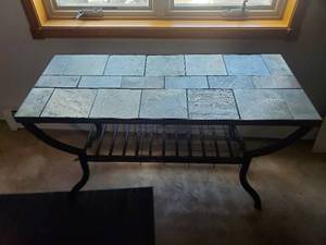 lot 59 image: Stone Top Hallway Table