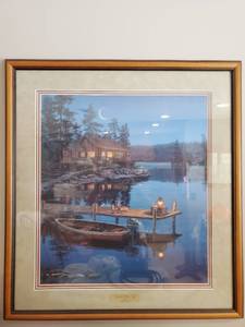 lot 19 image: Signed And Numbered Darrell Bush Print Crescent Moon Bay