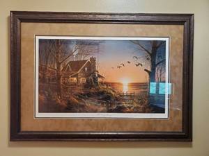 lot 37 image: Signed And Numbered Terry Redlin Print Comforts Of Home