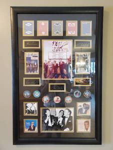 lot 10 image: Framed Vintage Rat Pack Music Ephemera