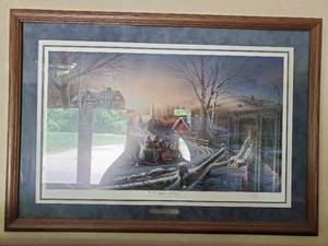lot 46 image: Signed And Numbered Terry Redlin Print The Pleasures Of Winter