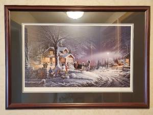 lot 47 image: Signed And Numbered Terry Redlin Print Winter Wonderland