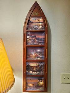 lot 73 image: Terry Redlin Boat With Art Tile