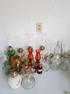 lot 96 image: Collection Of Oil Lamps