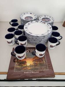 lot 101 image: Terry Redlin Dish Set By Hadley