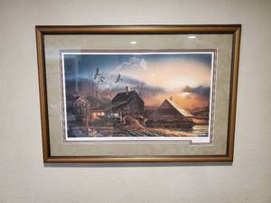 lot 89 image: Signed Terry Redlin Print Prepared For The Season