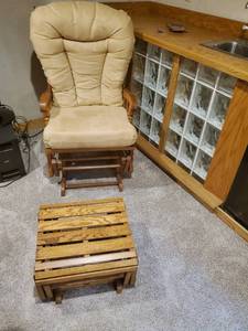 lot 84 image: Glider And Footstool
