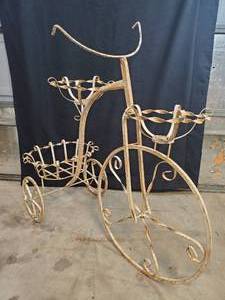 New Large Handmade Recycled Metal Trike Tricylcle Planter