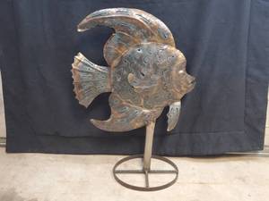New Large Handmade Reycled Metal Fish