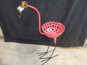 New Handmade Recycled Metal Flamingo