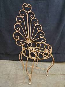 New Handmade Recycled Metal Planter Stand Chair