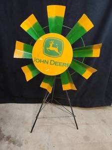 New Handmade Recycled Metal John Deere Windmill