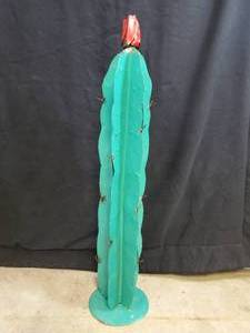 New Large Handmade Recycled Metal Flowering Cactus