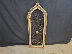 New Medium Handmade Recycled Metal and Wood Shabby Chic Window