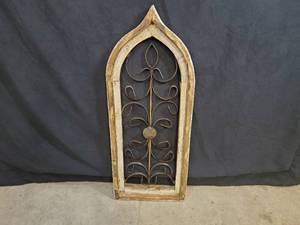 New Small Handmade Recycled Metal and Wood Shabby Chic Window
