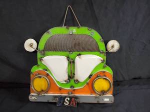 New Handmade Recycled Metal Bug Car Sign